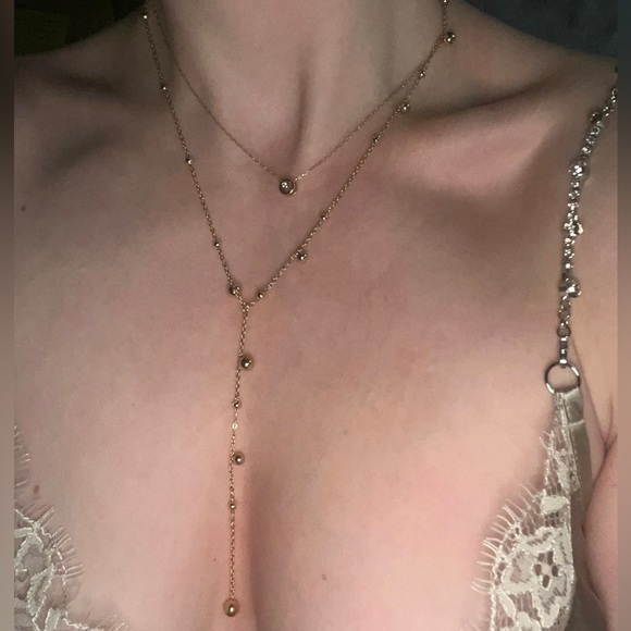 18K Gold Plated Bead Long Pendant Necklace - Picture 8 of 12